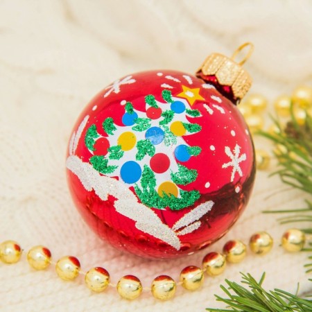 Set of New Year's balls "Magic" D-6 cm (set 5 pcs)-4
