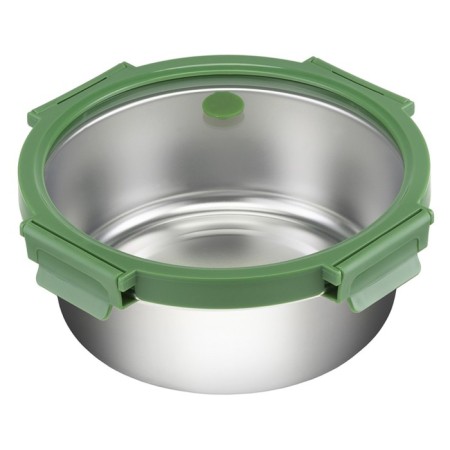 Smart Solutions lunch box, glass cover, 1.5 l, green color