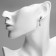 Earrings Metal Xuping beads mini, color silver