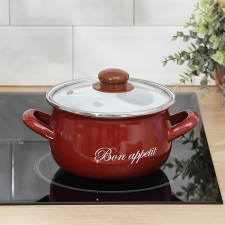 Poster "Bordeaux", 2.1 l, glass cover, induction, burgundy color-3