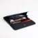 Women's wallet on the button, blue color