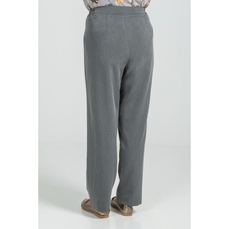 Female trousers, size 54, gray color-3
