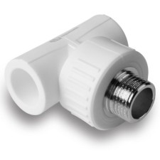 Тройник комбинированный AQUALINK, полипропиленовый, d=32 мм x 1/2", наружная резьба