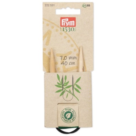 Circular knitting needles, bamboo, 7.0 mm/40cm, 1 pc