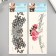 Tattoo on the chest/back color/black "Lace/Flowers" mix 34x12 cm