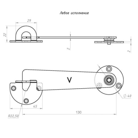 Door cd hook, left, zinc coating-3