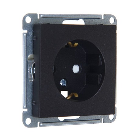 The socket "W59" Sche RS16-152-6-86, 16 A, single, with salary, curtains, color black velvet