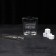 Set "self -employed", glass glass 250 ml, temples for whiskey, forceps