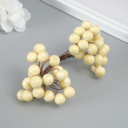 Decor for creativity "Berries" length 1.2 cm, cream-yellow-1