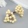 Decor for creativity "Berries" length 1.2 cm, cream-yellow