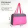 Female sports bag, textura, small size, gray/pink color