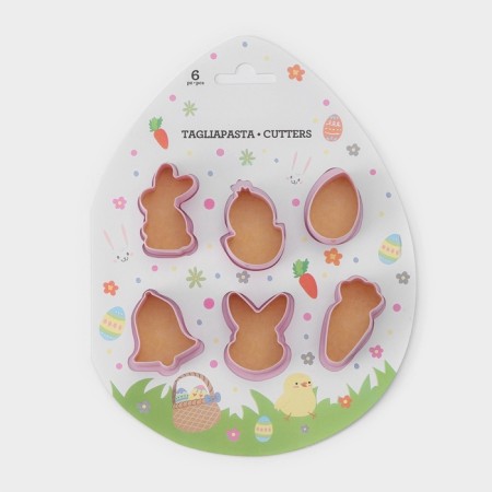 A set of cookies of the "Easter" cookie, 6 items, 8 × 7 × 2 cm, pink color-4
