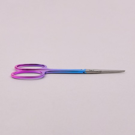 Scissors are manicure, straight, narrow, 8.8 cm, chameleon color-3
