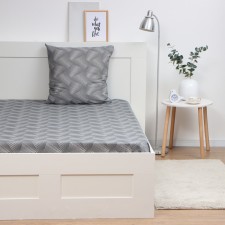 The Stew and I “Illusion” set is a gray: sheet 145*214 cm, 70*70 cm, calico, 100% cotton