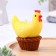 Decorative candle "Chicken in a basket"