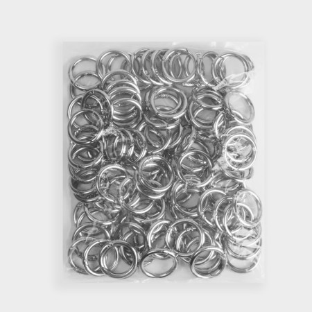 Karabin ring, d = 25/35 mm, thickness - 5 mm, silver color-3