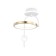 LED ceiling LED Ambrella Light, Linetech, FL66422, LED, 15 W, 1125LUM, 3000-6400K, white, gold