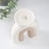 Ceramics candlestick for 1 candle "Medusa" sand-white 13.5x8.7x18 cm