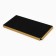 Metal tray, eco -leather rectangular 37.5 x 18.5 cm, brown color
