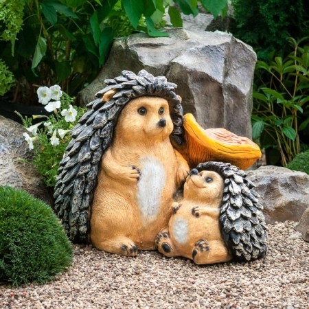 Garden figure "Hedgehog with a hedgehog" 47x60x50cm