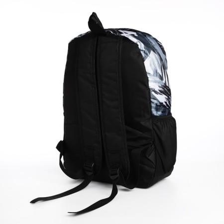 School backpack from textiles on lightning, 3 pockets, color gray color-3