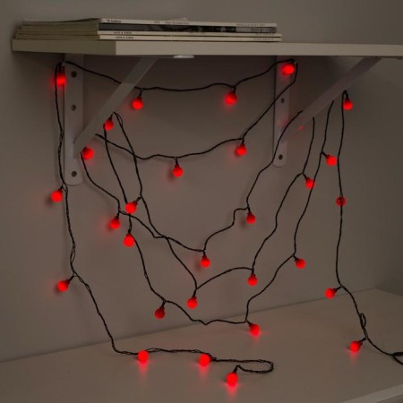 Garland “thread” 5 m with nozzles “Red Balls”, IP20, dark thread, 30 LED, glow red, 8 modes, 220 V-2