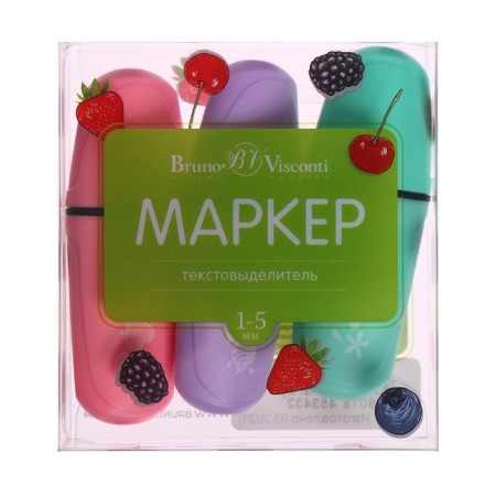 A set of markers-textbooks 3 colors 1-5.0 mm LadyMarker mini, mint/pink/lilac