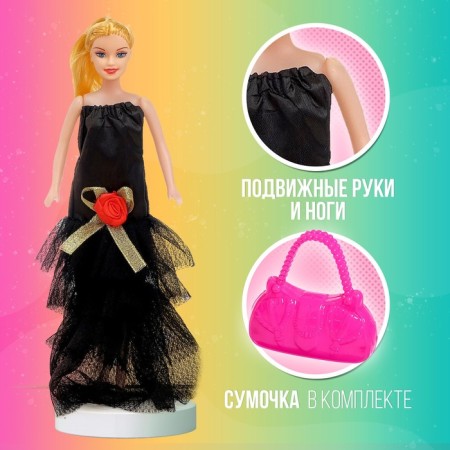 Milena doll in a magnificent dress with accessories, mix-2