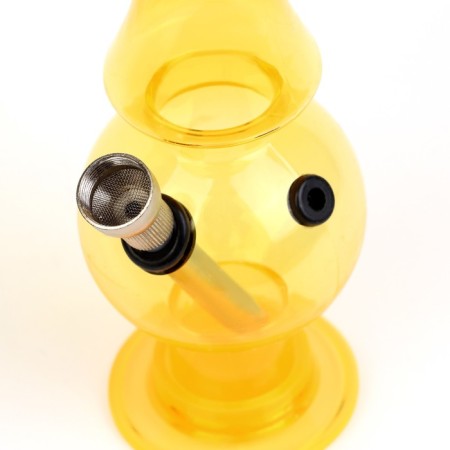 Bong, H-20 cm, "spear", acrylic, yellow-1