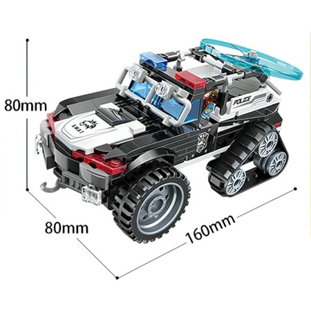 Designer Police "Assault All -terrain vehicle", 2 minifigurs and 237 details-1