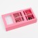 Box for sweets 6 pcs, pink, 13.7 x 9.85 x 3.86 cm