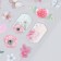 Plastic sticker "Birds and flowers" with silver stroke 10x27 cm