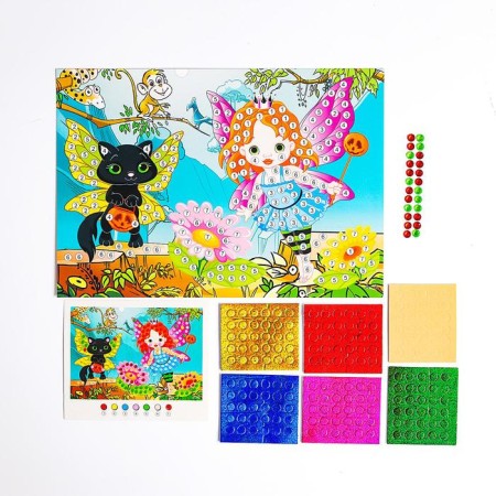 Application with round rhinestones and EVA "Fairytale Fairy"