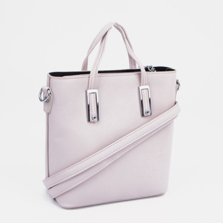 Bag Female Tout with zipper, pink color-1