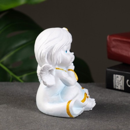 Figure "Angel with two flowers in the hair" 7x8x9cm-1