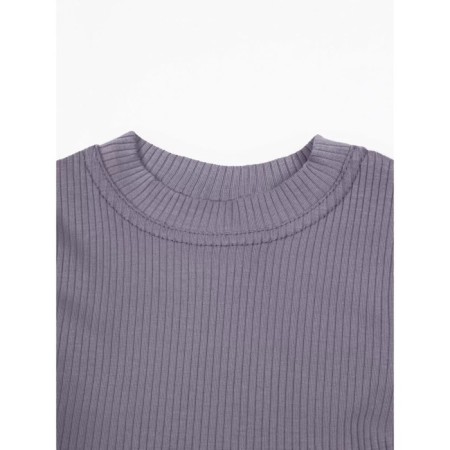 Top for a girl with long sleeves on Generation ties, height 128 cm, purple color-3