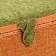 Casket for needlework "Green-orange" 19x26x14.5 cm