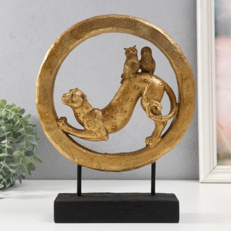 Souvenir Polystone "Cheetah and Owls" 23x7x29 cm