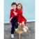 Costume (sweatshirt, trousers) KAFTAN "BASIC Line" R.36 (134-140), Indigo, red
