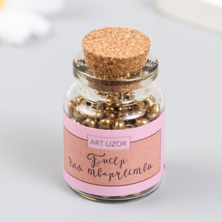 6/0 round beads in the bottle "Golden" 20 g-3