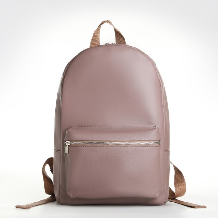 Women's backpack of artificial leather on the zipper Textura, color gray color-2