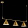 Suspension lamp ST LUCE. SL1007.203.03. Dizzie. 3x40 watts, E27, 110x20x25 cm, brass color