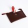 Cardholder with lightning, burgundy color