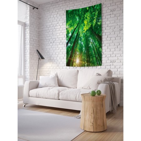 Decorative panel with photo printing "Forest Height", vertical, size 150x200 cm