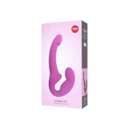Rasmate Strapon Fun Factory Share Lite, silicone, 23x4 cm, pink color-12