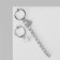 Earrings with rhinestones "Bloom" asymmetry, white color in silver