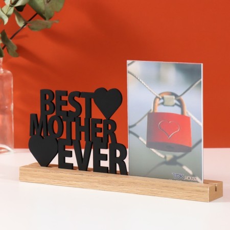 Photo frame wood, acrylic 10x15 cm "Best Mom" ​​4x27x16.3 cm-1