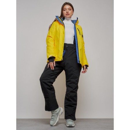 Ski suit female, size 50, yellow color-23