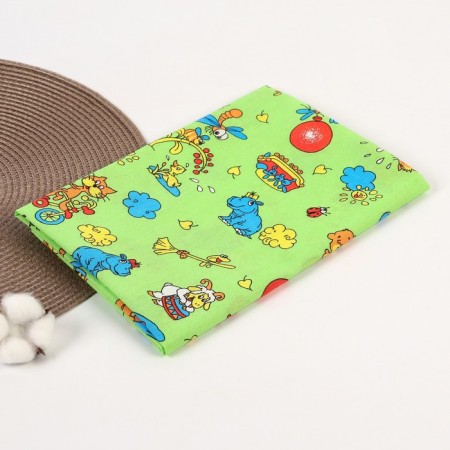 Children's diaper, calico 75x110 cm, cotton 100% pattern mix