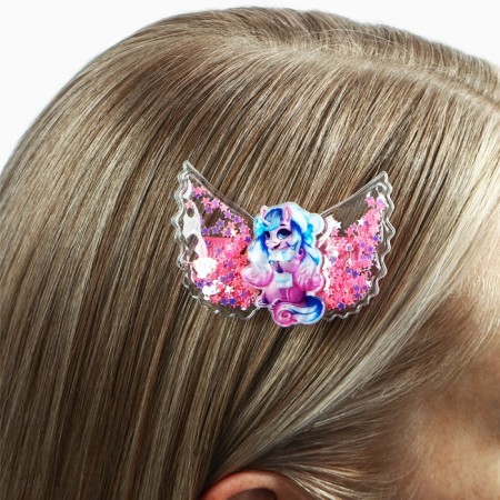A hairpin with a shaker "Unicorn", 6 x 4.5 cm-1